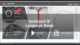 Software de ensayos testXpert: cambio de idioma