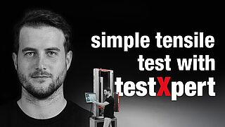 Jednoduchá zkouška podle ISO 527-1 a ASTM D368 s testXpert